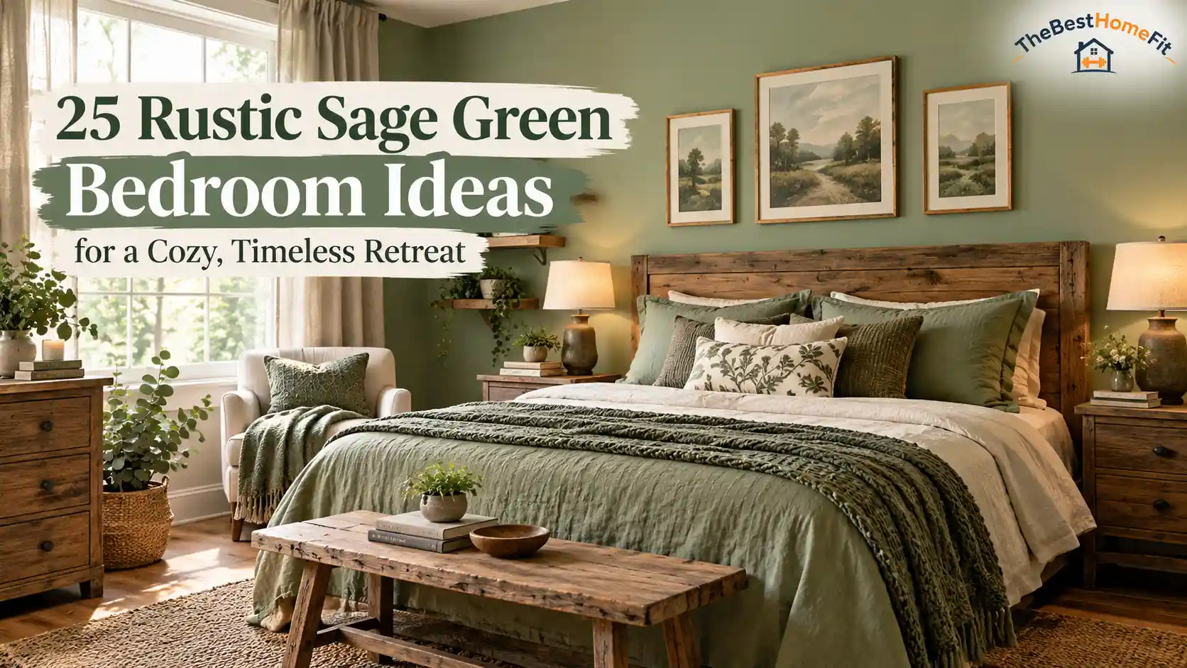 25 Rustic Sage Green Bedroom Ideas for a Cozy, Timeless Retreat