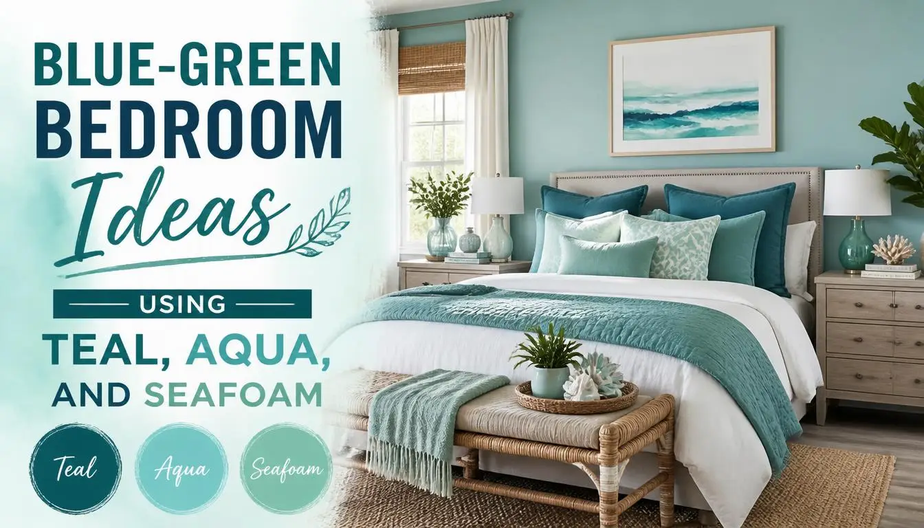Blue-Green Bedroom Ideas Using Teal, Aqua, and Seafoam