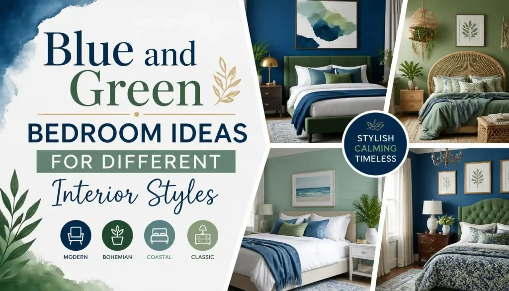 Blue and Green Bedroom Ideas for Different Interior Styles