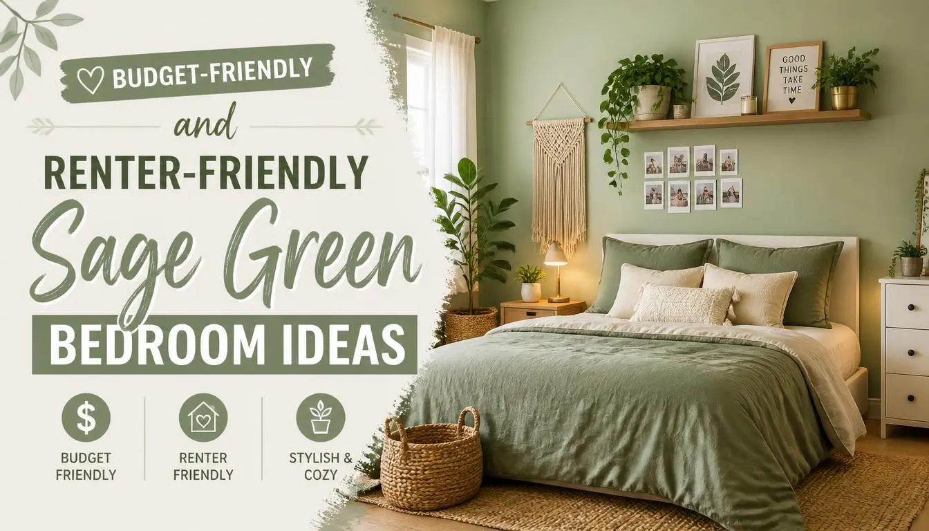 Budget-Friendly and Renter-Friendly Sage Green Bedroom Ideas