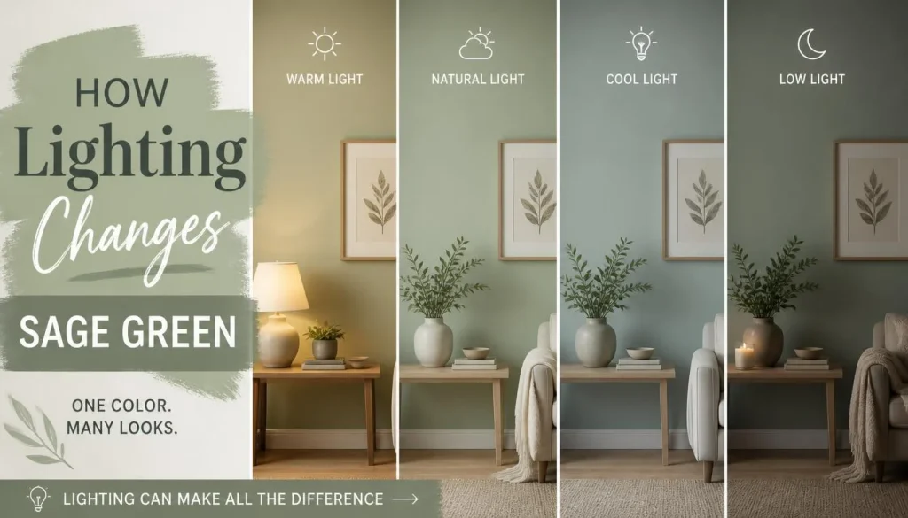 How Lighting Changes Sage Green