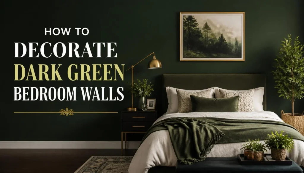 How to Decorate Dark Green Bedroom Walls
