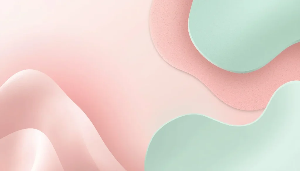 Pale Pink and Mint Green
