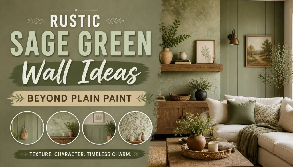 Rustic Sage Green Wall Ideas Beyond Plain Paint