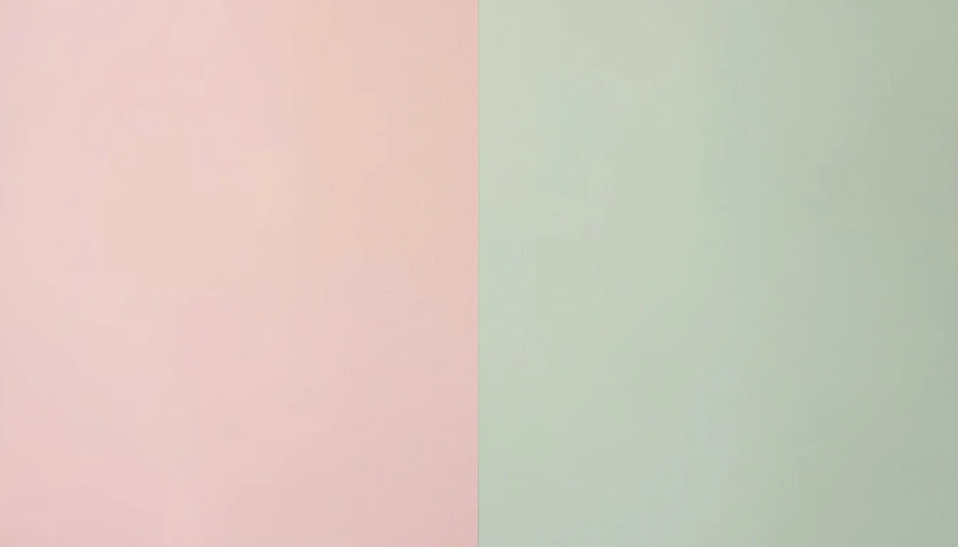 Two-Tone Pink and Green Wall